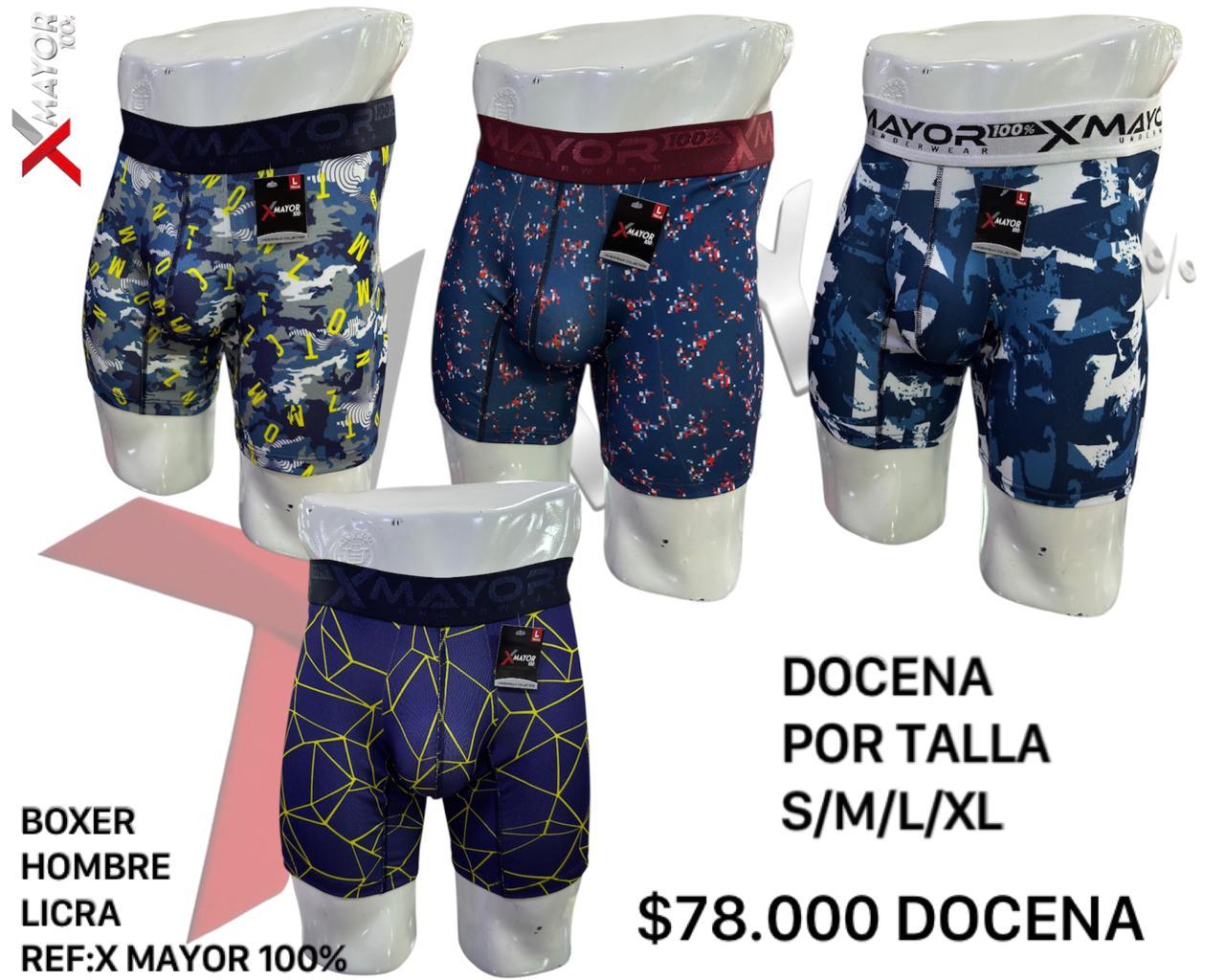 Boxer Licra Estampado X MAYOR 100%