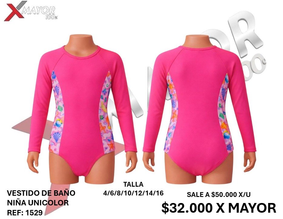 VESTIDO DE BAÑO ENTERIZO REF: 1529