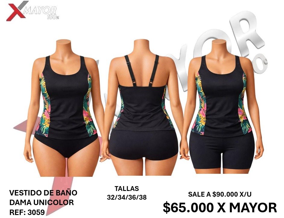 VESTIDO DE BAÑO 3 PIEZAS REF: 3059