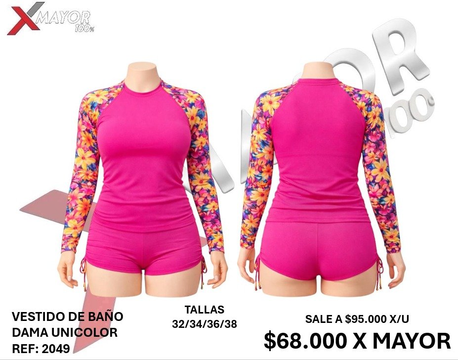 VESTIDO DE BAÑO 2 PIEZAS REF: 2049