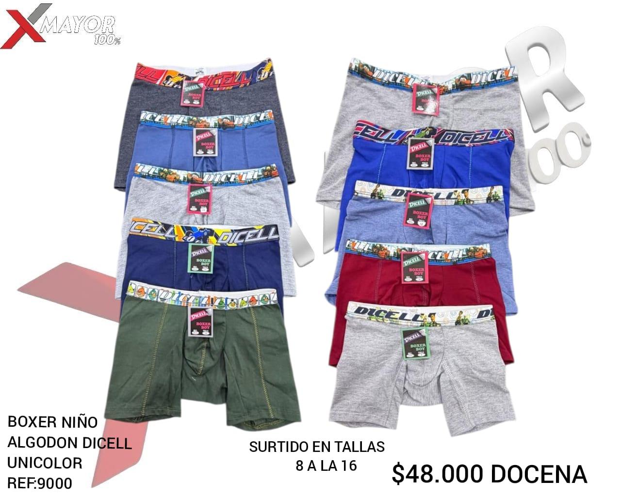Boxer Algodon Unicolor DICELL