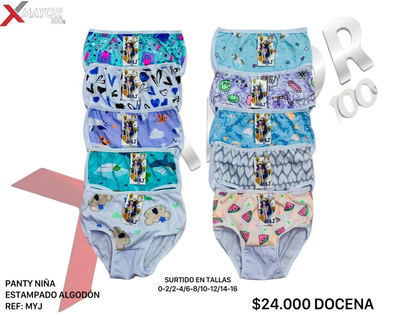 Panty Estampado Surtido Algodon MYJ