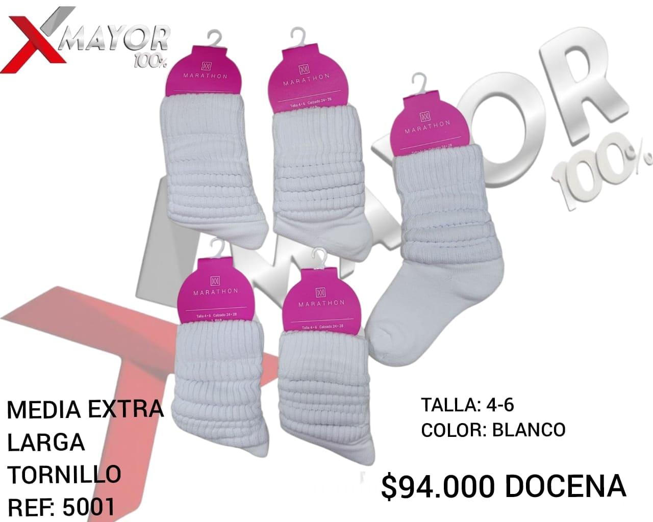 Media Extra Larga Tornillo Banco Ref 5001 Talla 4-6