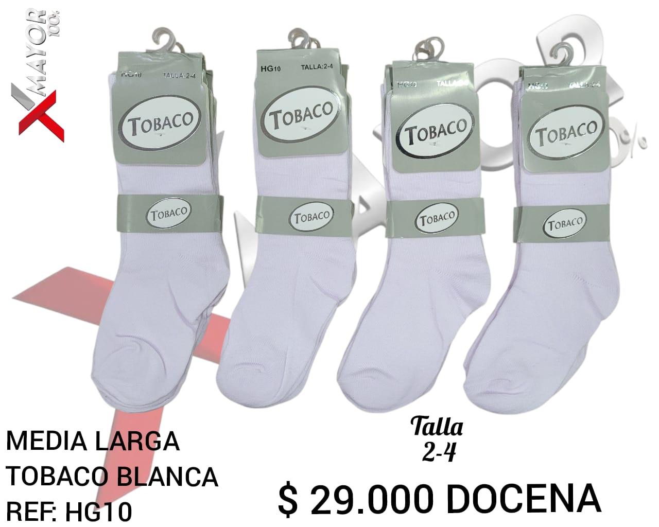 Media Larga Blanca Talla 2-4 TOBACO