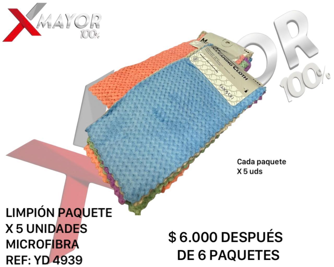 Limpion Paquete X 5 Micro Fibra