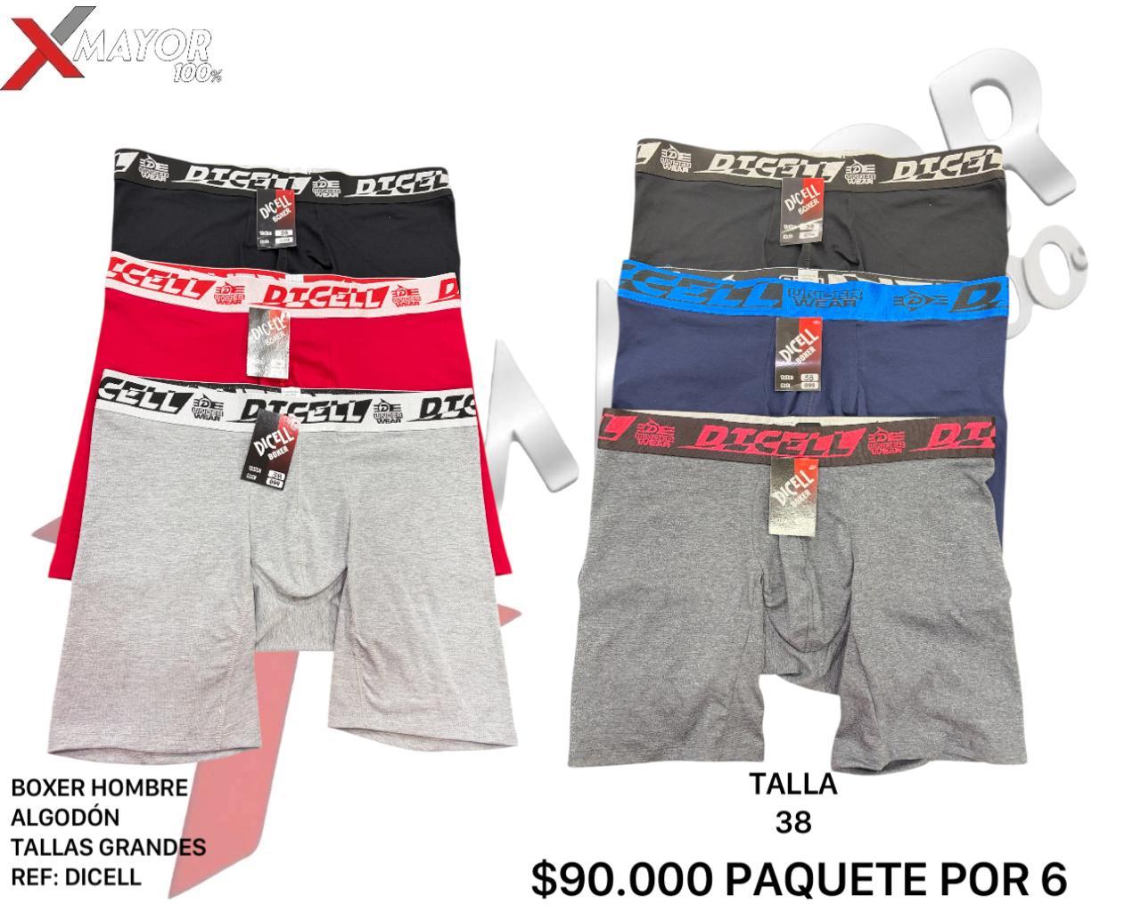 Boxer Algodon Talla 38 DICELL