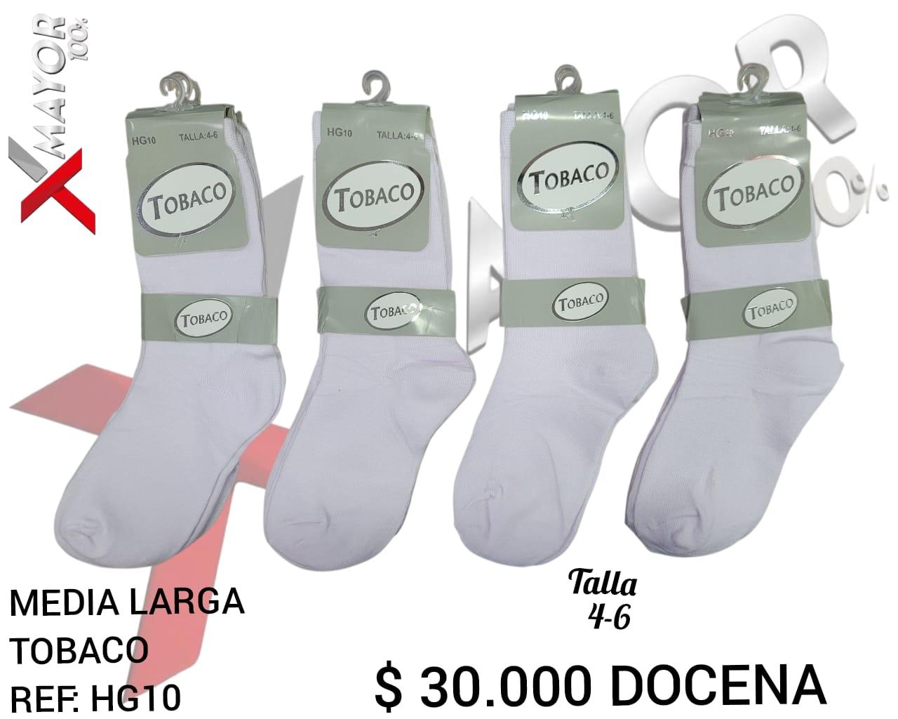 Media Larga Blanca Talla 4-6 TOBACO