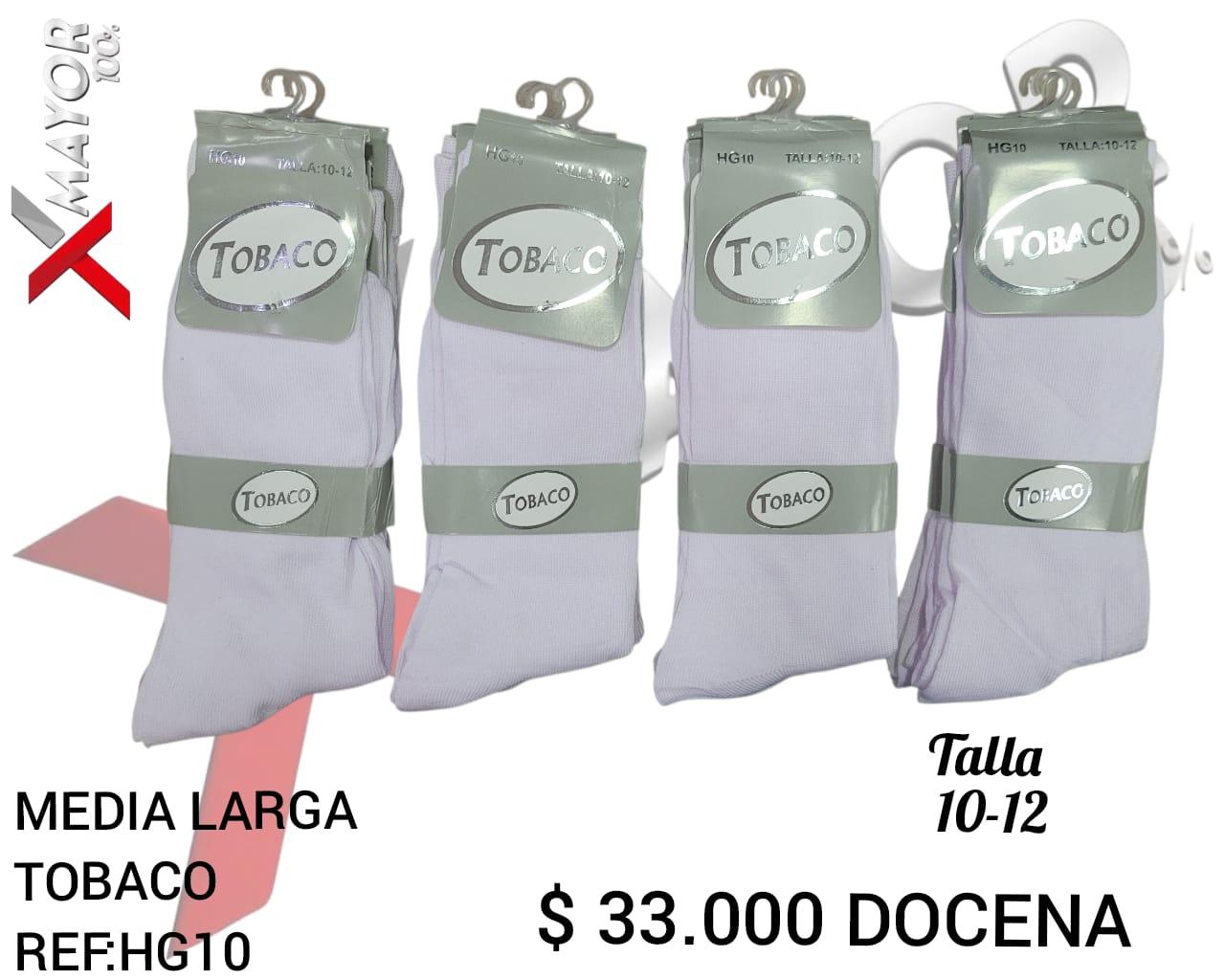 Media Larga Blanca Talla 10-12 TOBACO