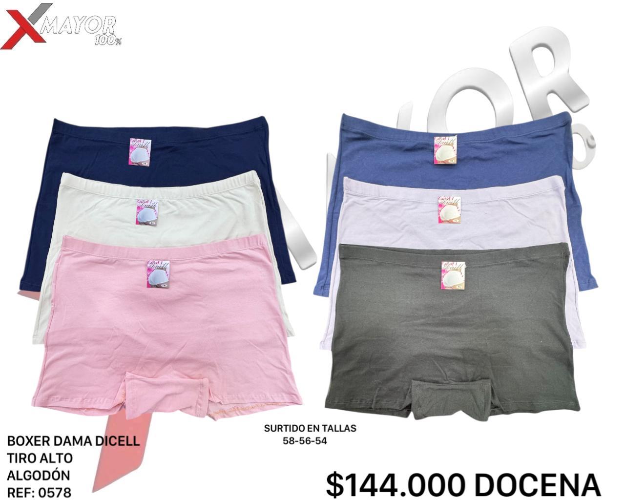 Boxer Algodon Tiro Alto DICELL