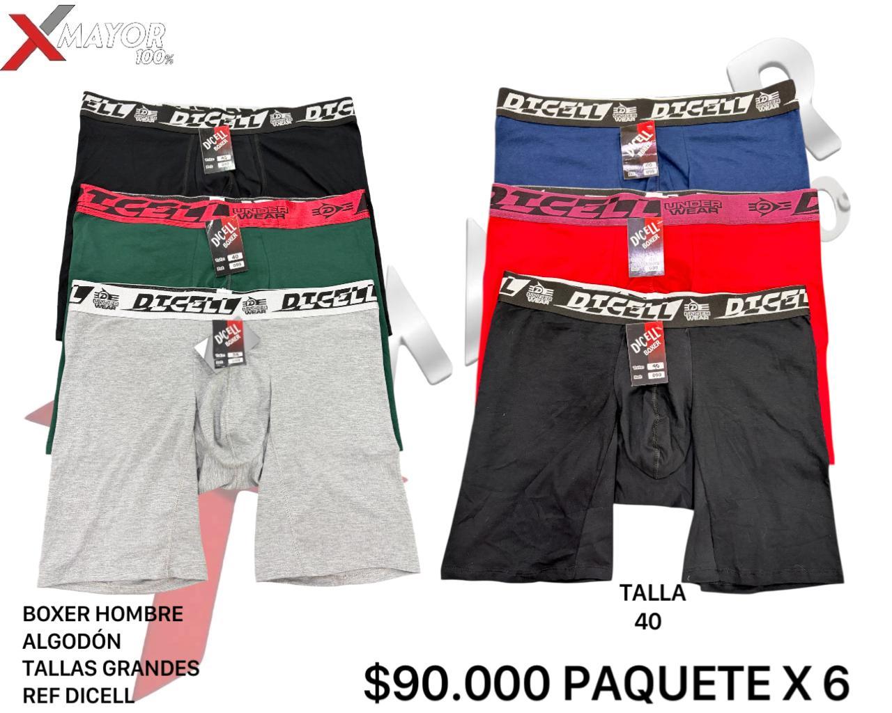 Boxer Algodon Talla 40 DICELL