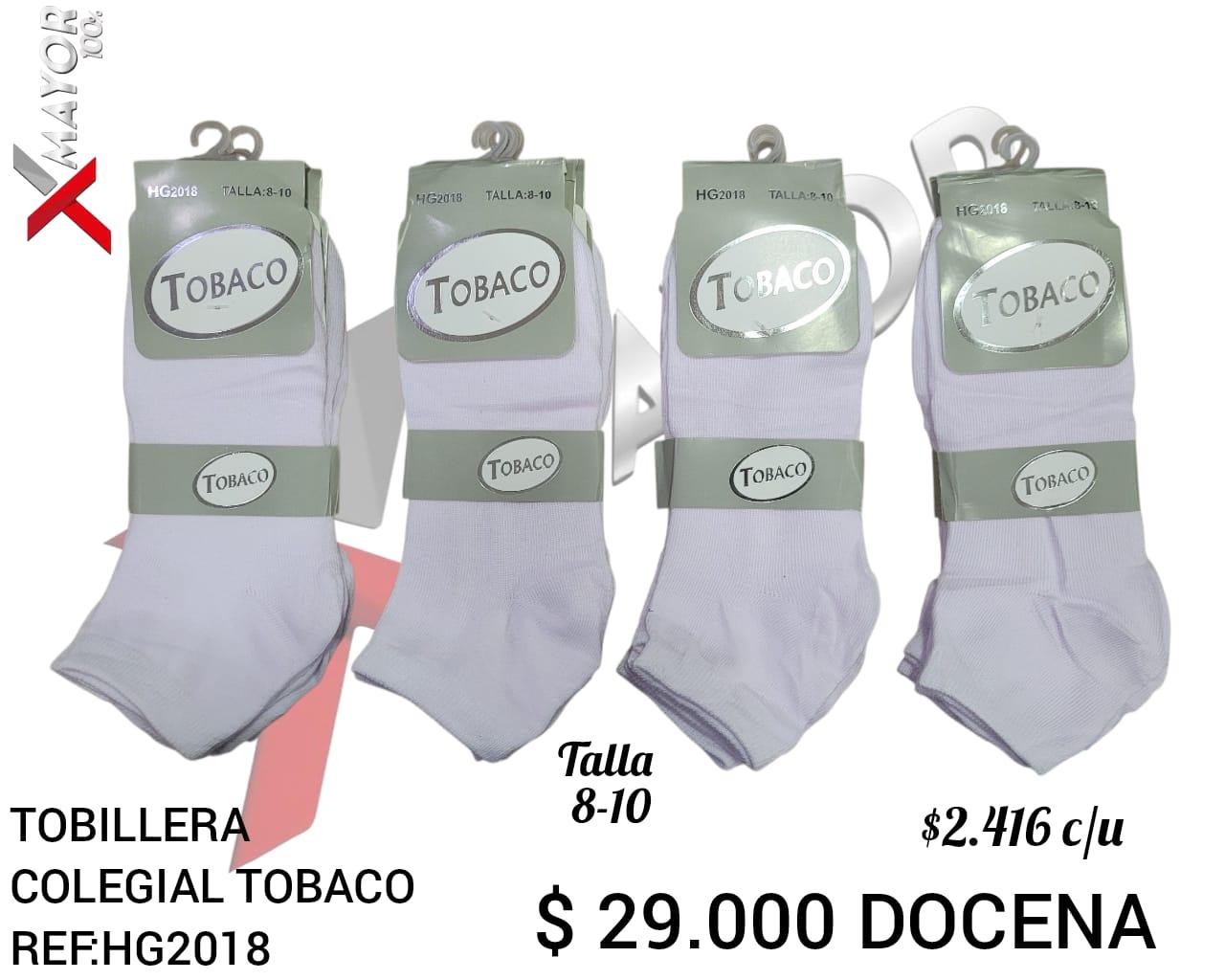 Media Tobillera Talla 8-10 TOBACO