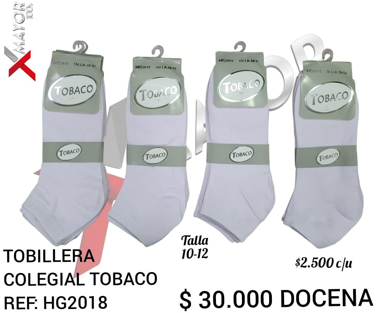 Media Tobillera Talla 10-12 TOBACO