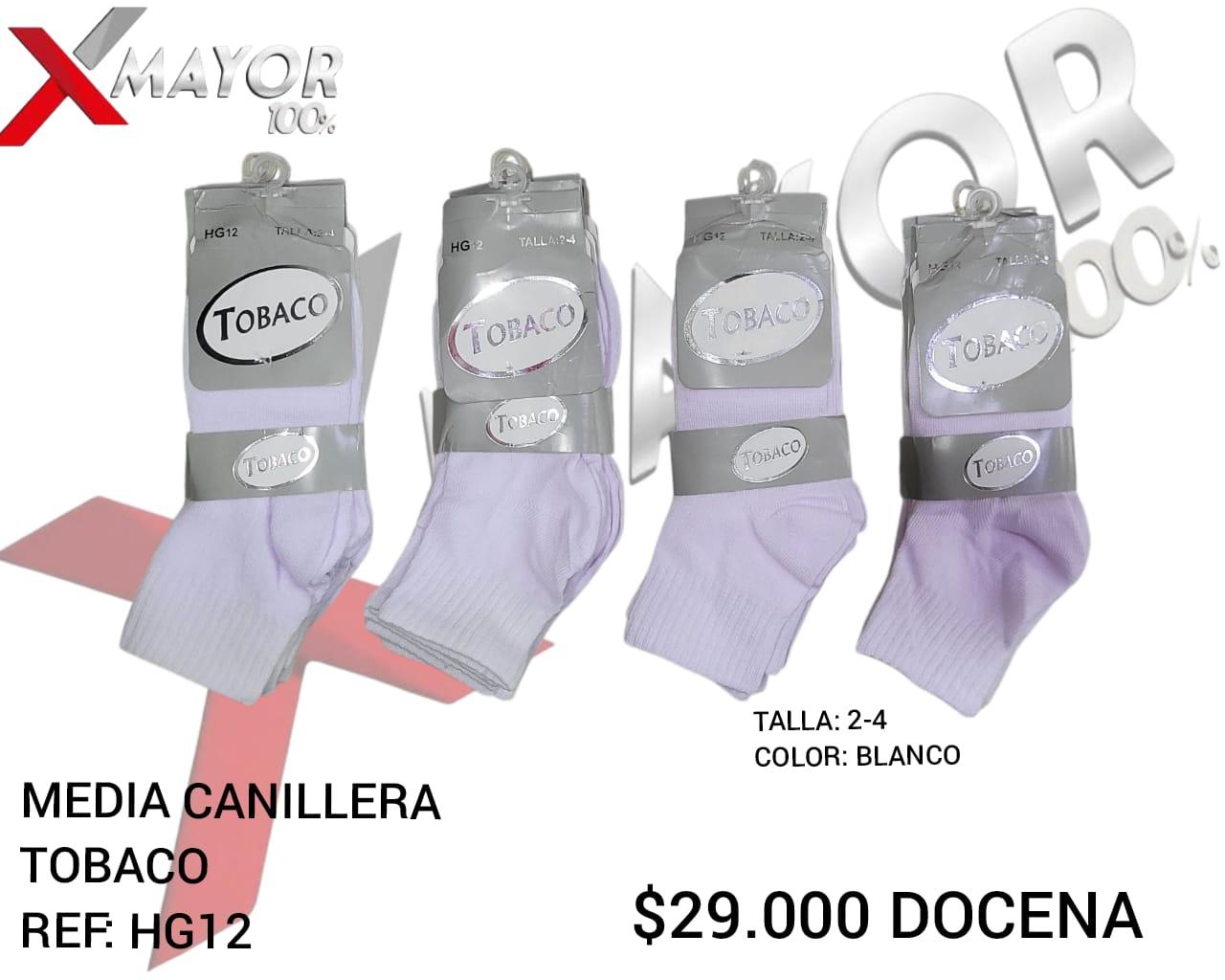 Media Canillera Blanca Talla 2-4 TOBACO
