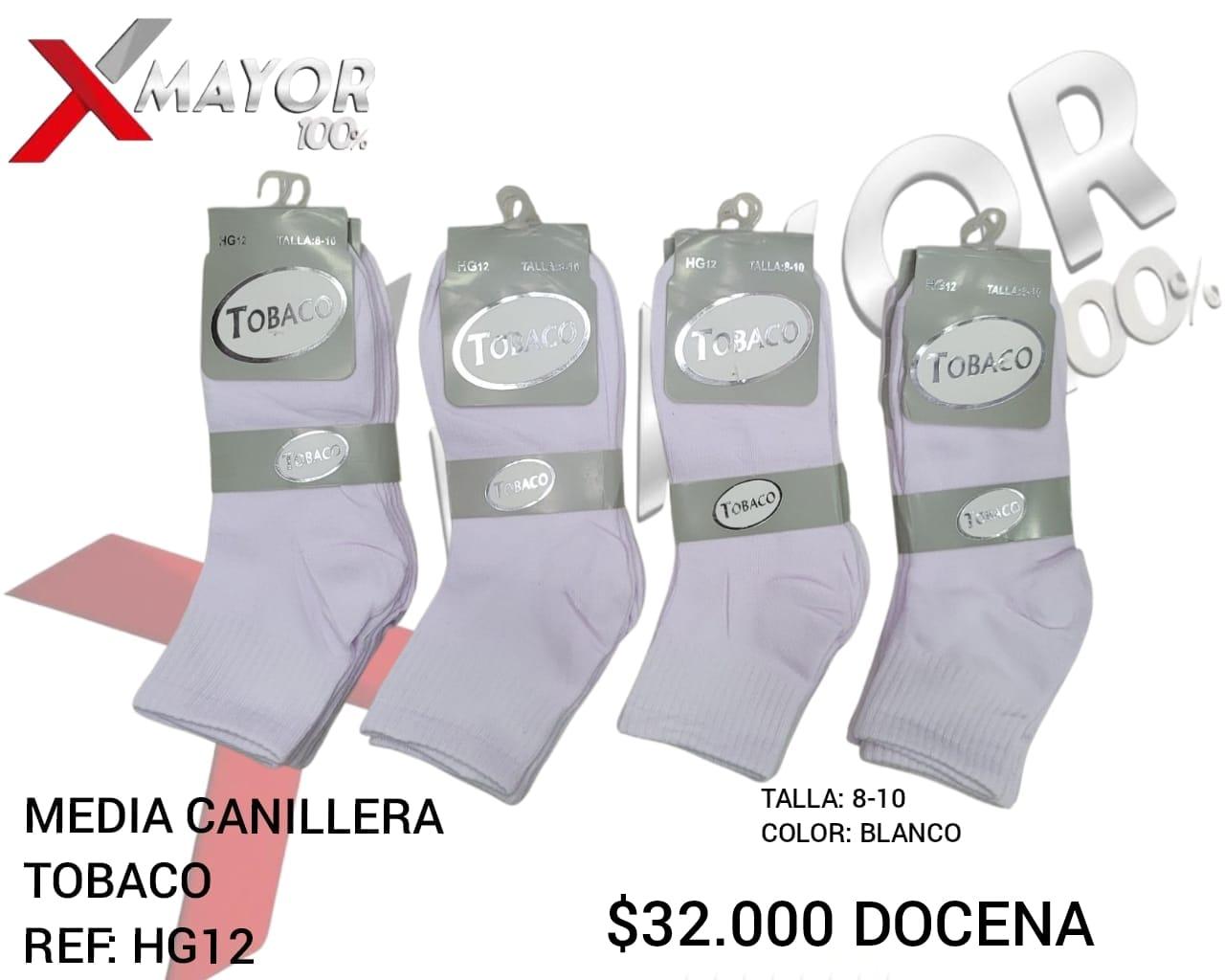 Media Canillera Blanca Talla 8-10 TOBACO