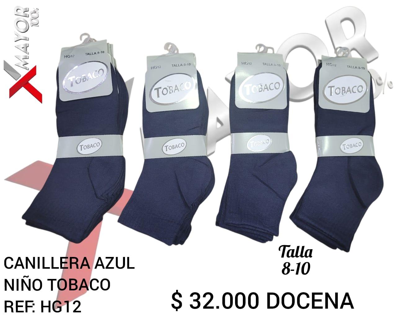 Media Canillera Azul Talla 8-10 TOBACO