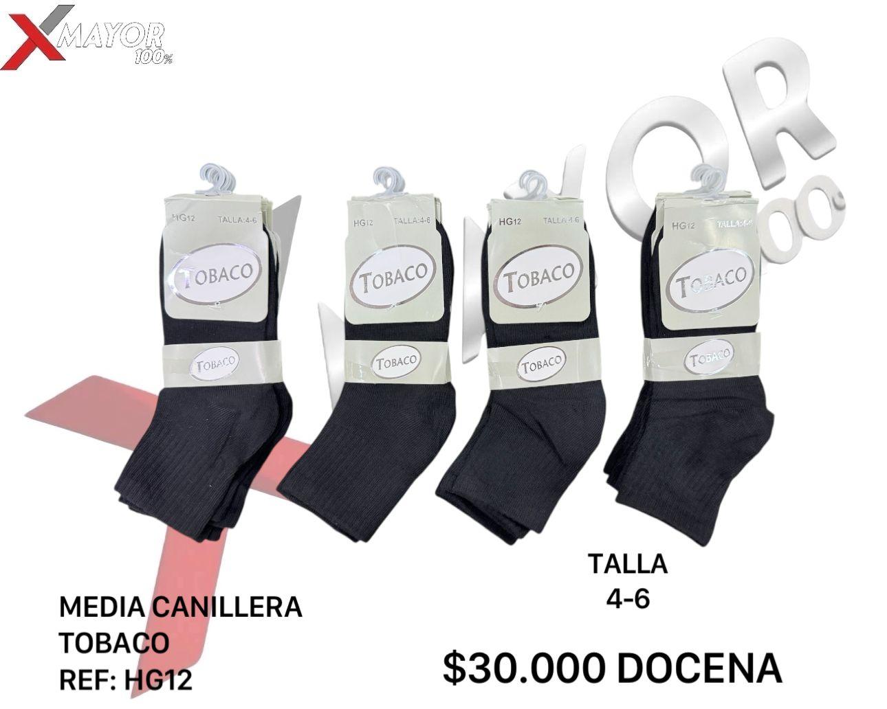 Media Canillera Negra Talla 4-6 TOBACO
