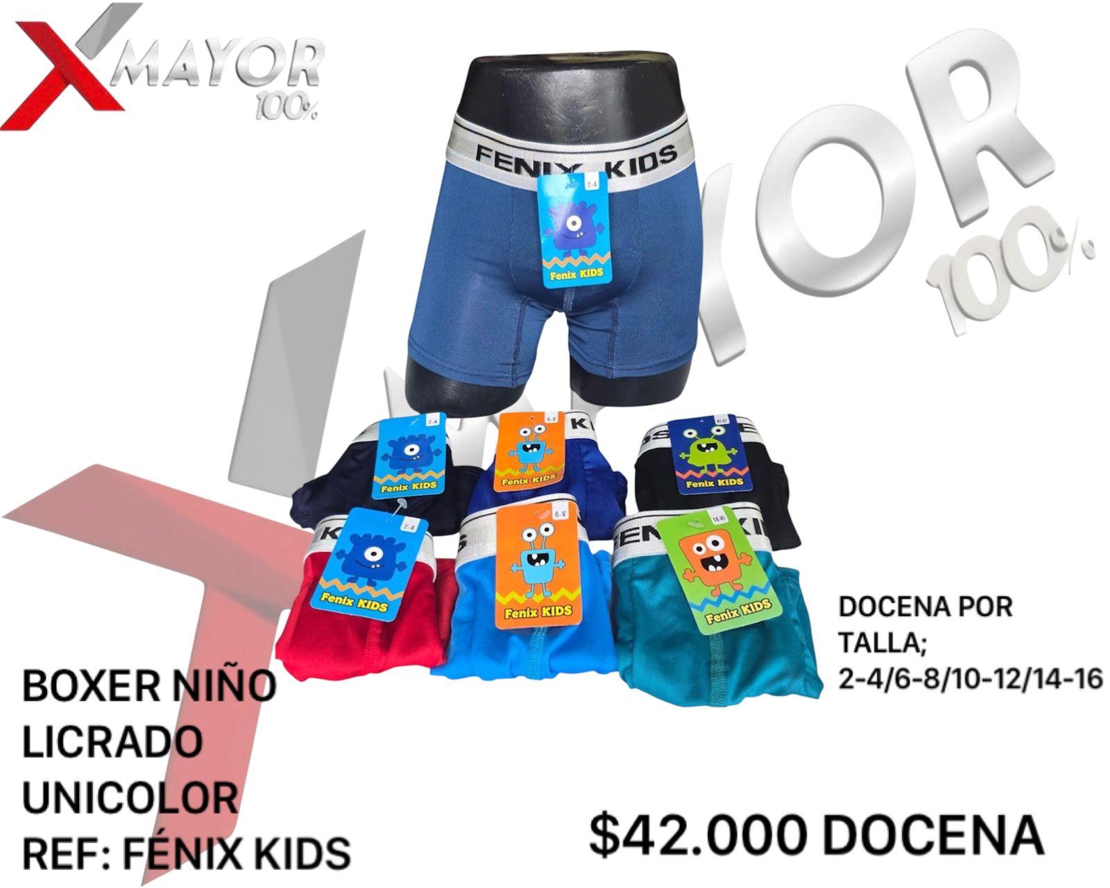 Boxer Licrado Unicolor FENIX KIDS