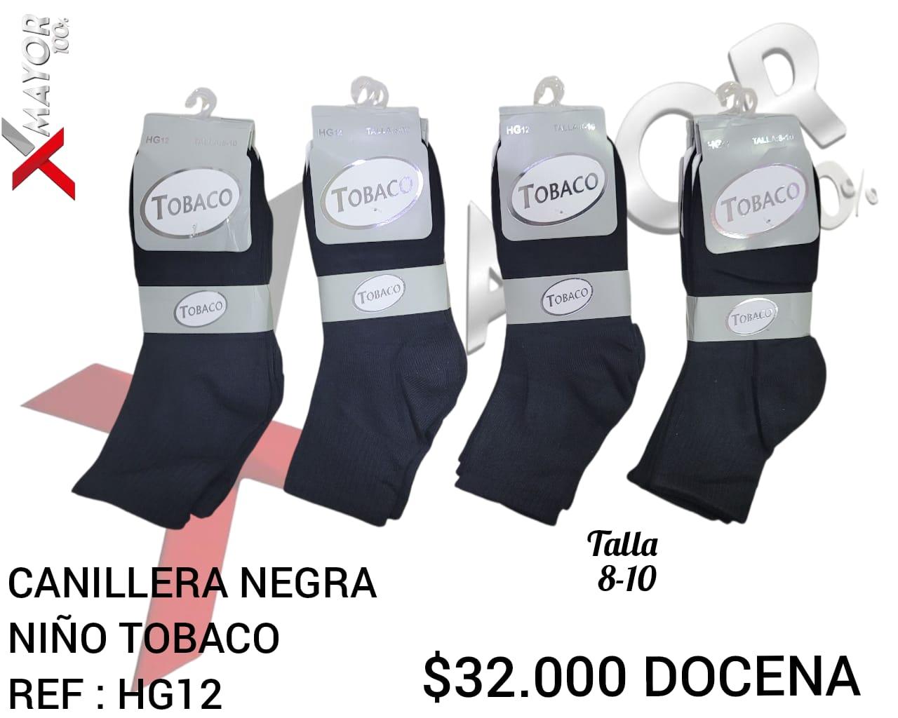 Media Canillera Negra Talla 8-10 TOBACO