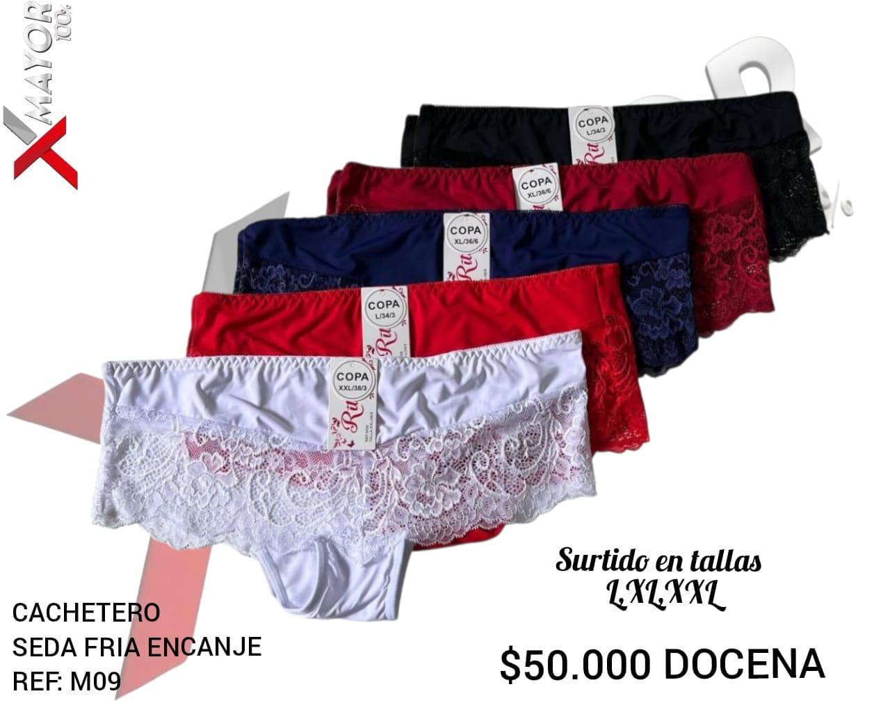 Cachetero Seda Fria Encaje Tallas Grandes