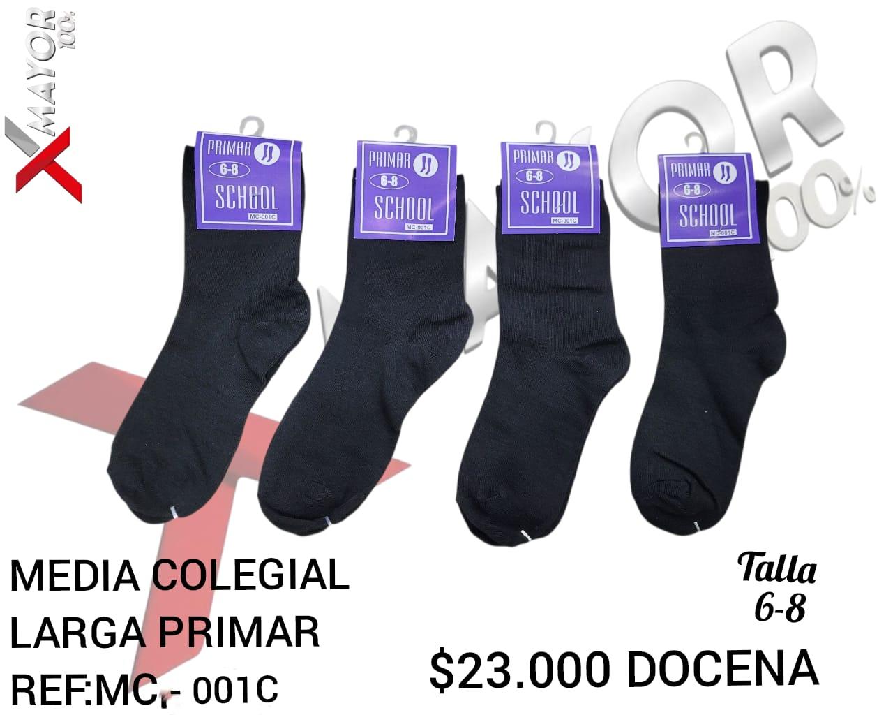 Media Larga Negra Talla 6-8 PRIMAR SCHOOL