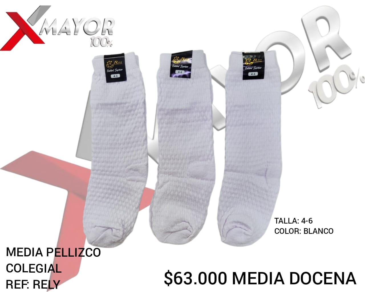 Media Pellizco Blanca Talla 4-6 RELY