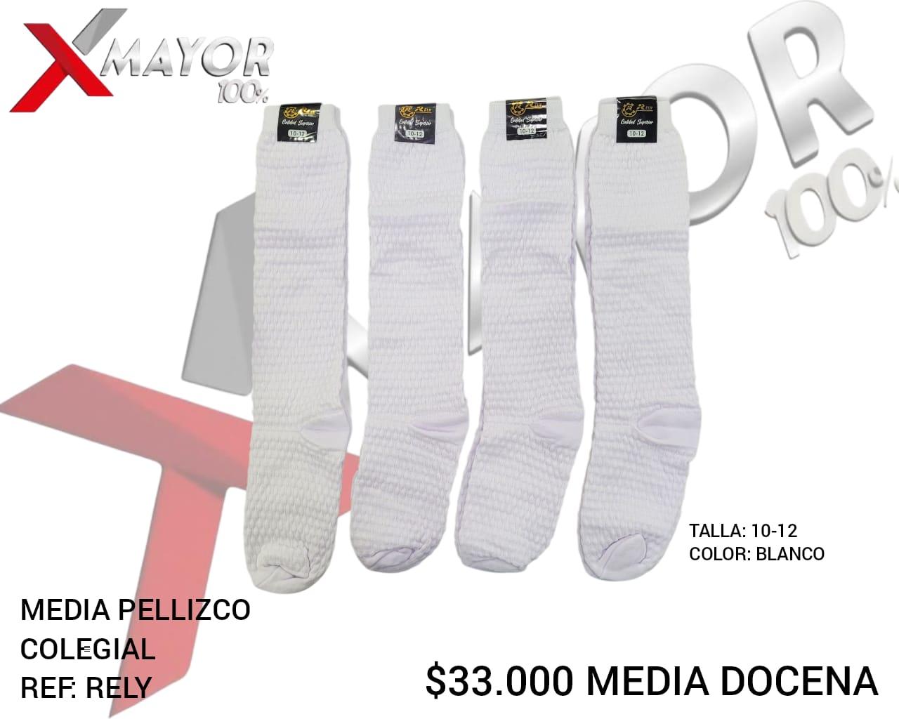 Media Pellizco Blanca Talla 10-12 RELY