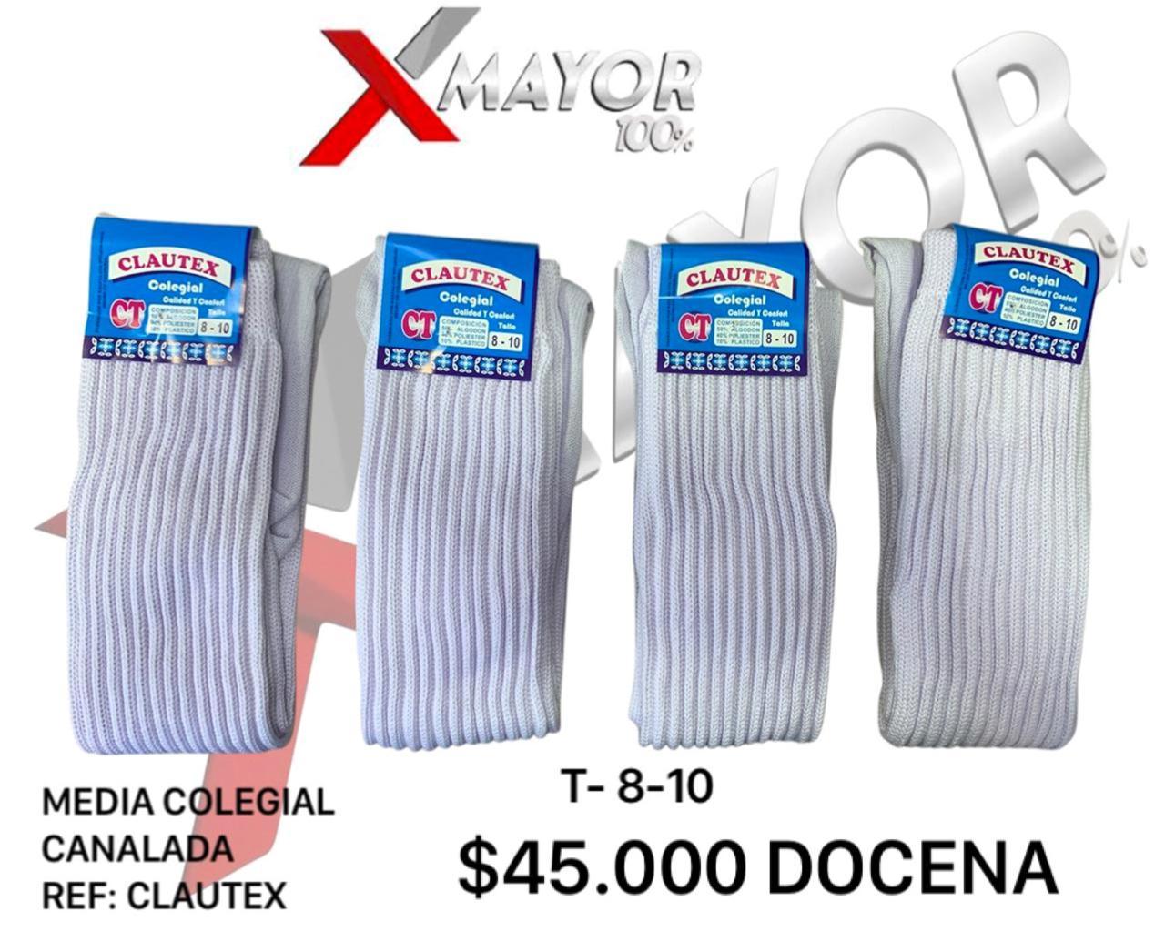 Media Acanalada Talla 8-10 CLAUTEX