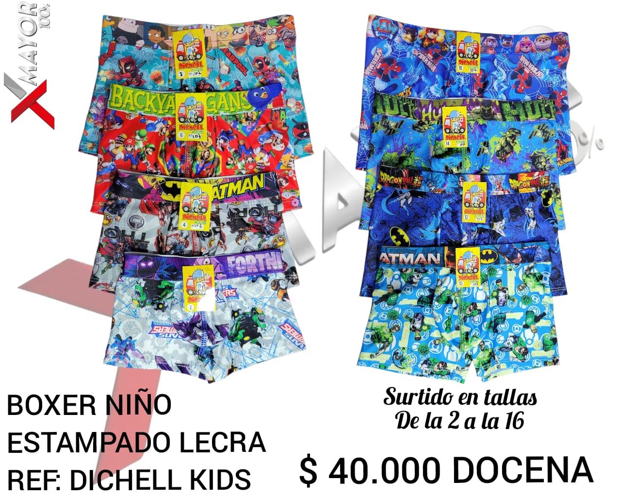 Boxer Estampado Licra Surtido DICELL KIDS