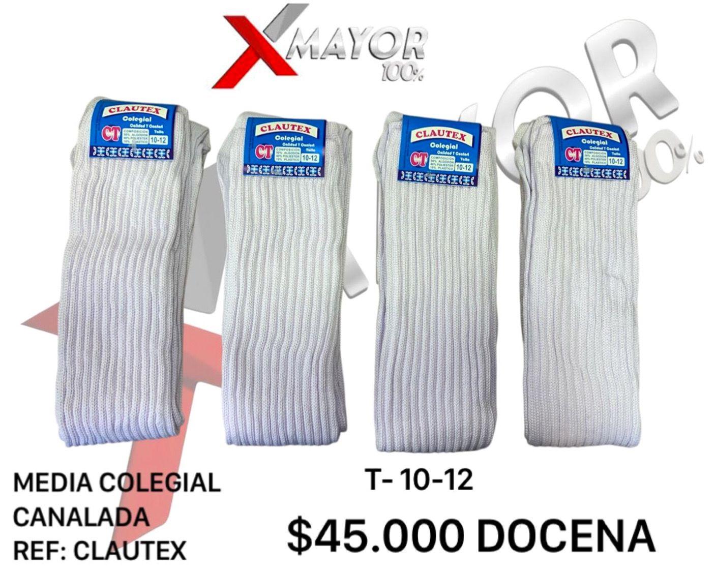 Media Acanalada Talla 10-12 CLAUTEX