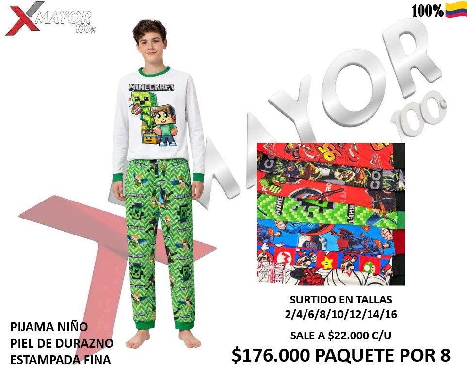 PIJAMA NIÑO PIEL DE DURAZNO REF: XMAYOR
