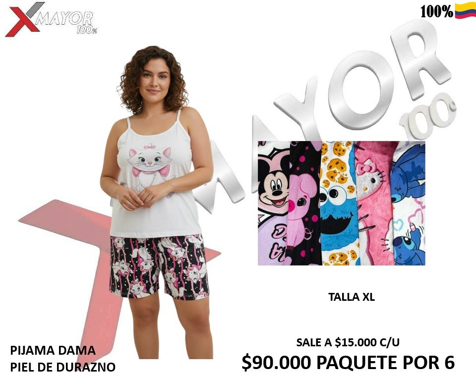 PIJAMA DAMA PIEL DE DURAZNO REF: XMAYOR