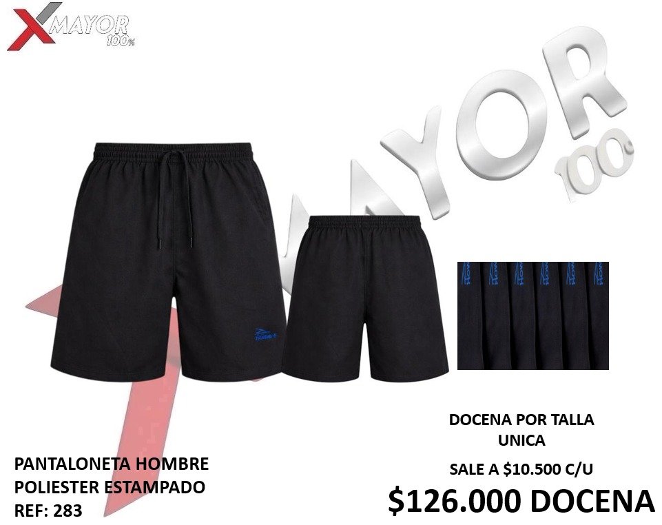 PANTALONES HOMBRE POLIÉSTER UNICOLOR REF: 283